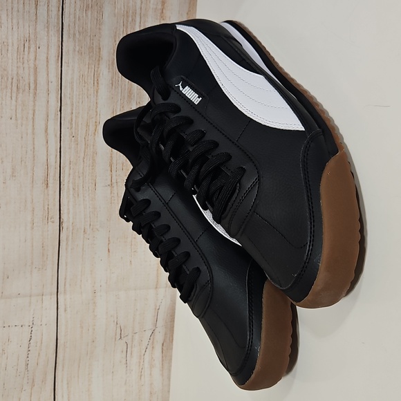 Puma Turino II Men's Lace Up Black and White Sneakers 12 - Picture 4 of 8